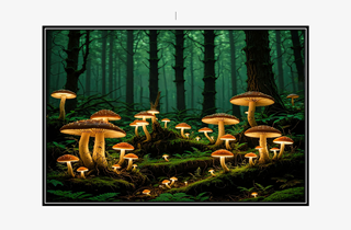 glowing mushrooms