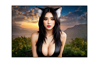 sexy feline woman